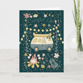 キャンパーのライフナイトタイムグリーティングカード カード