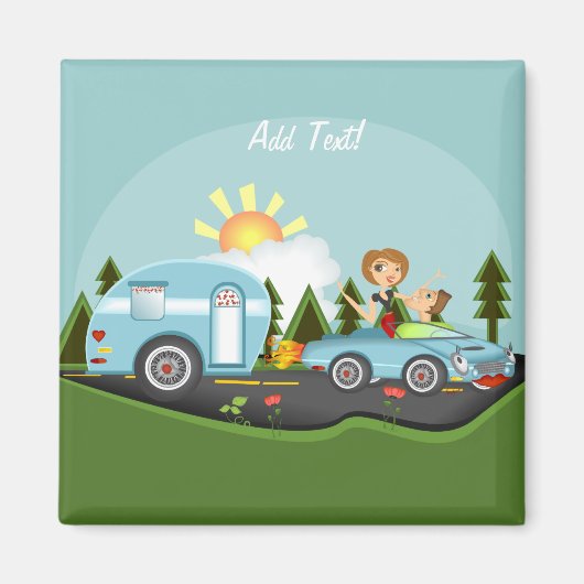 キャンパーの夢の生活 マグネット (正面)