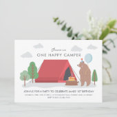 キャンパーの誕生日の招待状1つ 招待状 (スタンド正面)