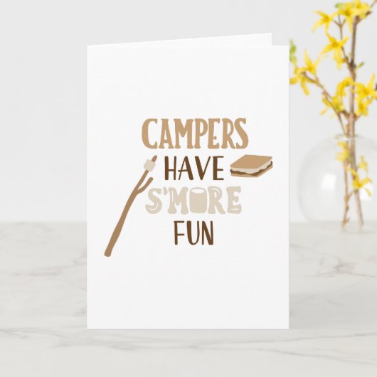 キャンパーはもっと多くのおもしろい カード (黄色い花)