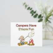 キャンパーはS'moreおもしろい ポストカード (スタンド正面)