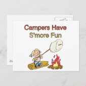 キャンパーはS'moreおもしろい ポストカード (正面/裏面)