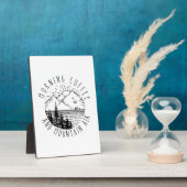 キャンパーへのプレゼント | 朝の珈琲と山の空気のクリスマス フォトプラーク (側面)