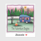 キャンパーアドベンチャーおもしろいトレンディーインスピレーションステッカー シール (シート)