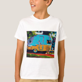 キャンパーアート - キャンプ好きへのギフト Tシャツ