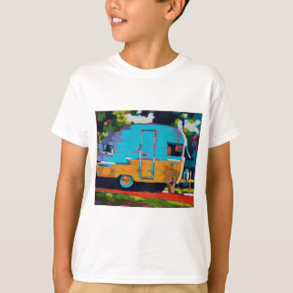 キャンパーアート - キャンプ好きへのギフト Tシャツ