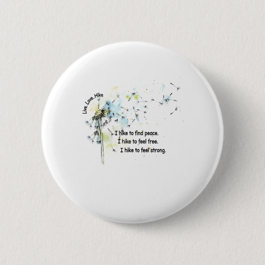 キャンパーギフト |ハイキングで平和誕生日 缶バッジ (正面)