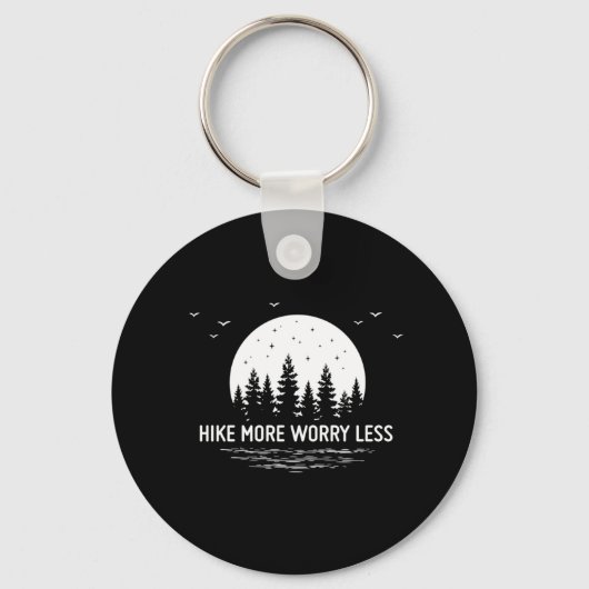 キャンパーギフト |ハイキングより心配のない誕生日 キーホルダー (正面)