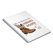 キャンパーギフト |ハイキング・ブーツドッグの方がライフが向上 ノートブック (右側)