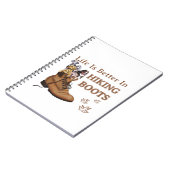 キャンパーギフト |ハイキング・ブーツドッグの方がライフが向上 ノートブック (左側)