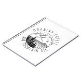 キャンパーギフト |モーニングコーヒーとマウンテンエアクリスマス ノートブック (左側)