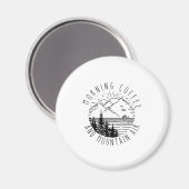 キャンパーギフト |モーニングコーヒーとマウンテンエアクリスマス マグネット (正面/裏面)