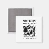 キャンパーギフト |一部の女の子ハイキング誕生日 マグネット (正面/裏面)