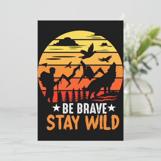 キャンパーギフト 勇気を出して 野生を維持 招待状 (スタンド正面)