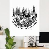 キャンパーギフト |山が誕生日 ポスター (ホームオフィス)