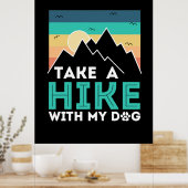 キャンパーギフト |犬の誕生日でハイキング ポスター (キッチン)