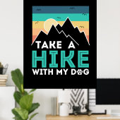キャンパーギフト |犬の誕生日でハイキング ポスター (ホームオフィス)