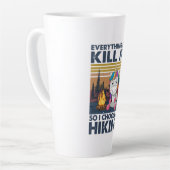 キャンパーギフト |移動ハイキング誕生日を選択 カフェラテマグ (左アングル)