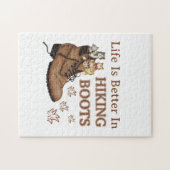 キャンパーギフト |長靴キャットのハイキングの方がライフがアップ ジグソーパズル (横)