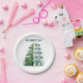 キャンパーギフト | My Perfect Day Hiking誕生日 ペーパープレート (パーティー)