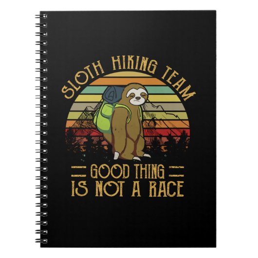 キャンパーギフト | Sloth Hiking Team Good Thingクリスマス ノートブック (正面)