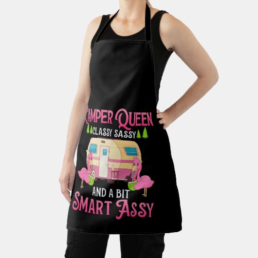 キャンパークイーンクラッシー頭が切れる女子おもしろい女子 エプロン (インサイチュ)