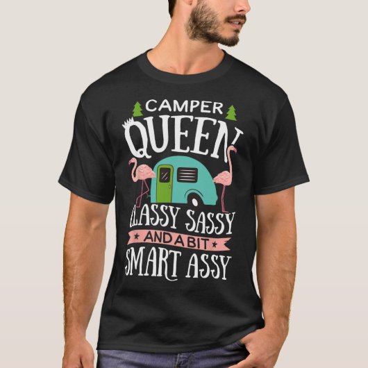 キャンパークイーン キャンピング RV ギフト Tシャツ (正面)