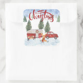 キャンパークリスマスステッカー スクエアシール (バッグ)