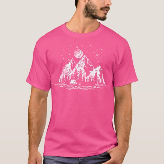 キャンパーズパラダイスマウンテンムーンスター Tシャツ (正面)