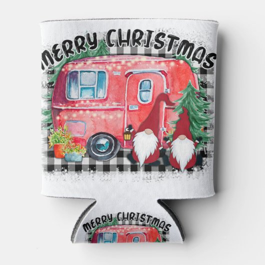 キャンパーズメリークリスマスキャンプクリスマス格言キリスト 缶クーラー (正面)