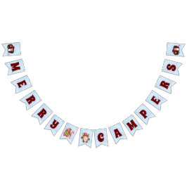 キャンパーズメリークリスマスバナー格言キャンパーデコール バンティングフラッグ