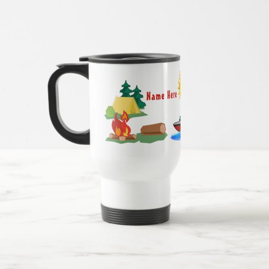 キャンパーソナライズされたピングギフト,カスタムキャンピングマグズ トラベルマグ (左)