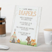 キャンパーテントレイトナイトおむつアドバイスベビーシャワー 台座サイン (インサイチュ)
