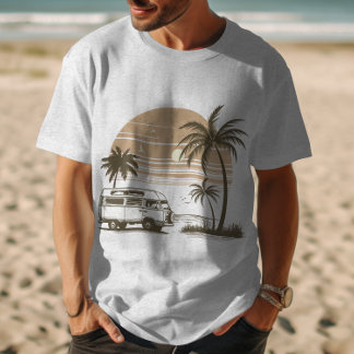 キャンパーバンオンザビーチ Tシャツ