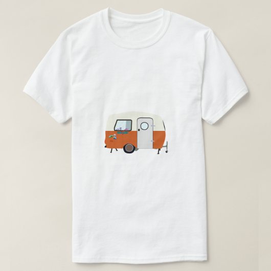 キャンパーバン背景 Tシャツ (デザイン正面)