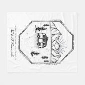 キャンパーパーソナライズされたヴァンライフアウトドアキャンプ フリースブランケット (正面(横))