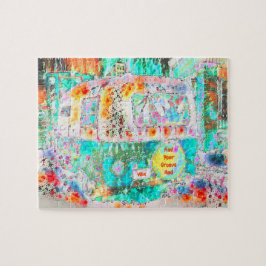 キャンパーヒッピーレトロアートあなたの溝とヴィーブを見つける ジグソーパズル