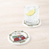 キャンパーライフ最高のライフレトロクリスマス コースター (側面)