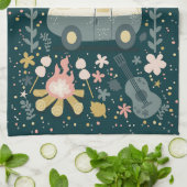 キャンパーライフ!ナイトタイムキッチンタオル キッチンタオル (折り畳み)