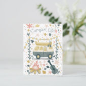 キャンパーライフ！白はがき ポストカード (スタンド正面)