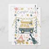 キャンパーライフ！白はがき ポストカード (正面/裏面)