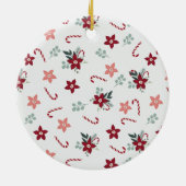 キャンパーレトログリーンクリスマス セラミックオーナメント (裏面)