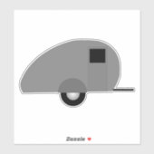 キャンパーレトロティアドロップステッカーデカールダイカット シール (シート)