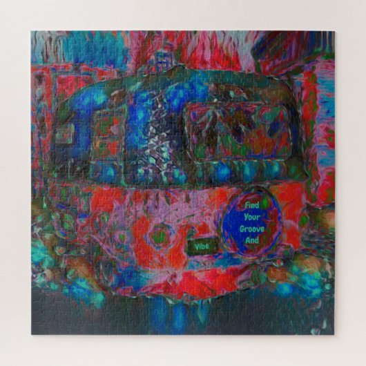キャンパーレトロヒッピーあなたの溝とヴィーブを見つける ジグソーパズル (縦)
