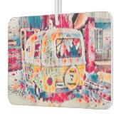 キャンパーレトロヒッピーのロードトリップ幸福の自由 カーエアーフレッシュナー (左)