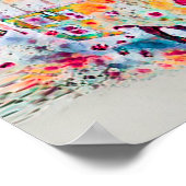 キャンパーレトロヒッピーのロードトリップ幸福の自由 ポスター (角)