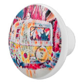 キャンパーレトロヒッピーロードトリップトゥハピネスフリーダム セラミックノブ (右)