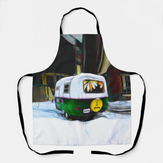 キャンパーレトロヒッピー生活はまさに行き過ぎ エプロン (正面)