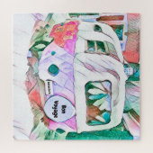 キャンパーレトロヴィンテージヒッピーボンボヤジー冒険 ジグソーパズル (横)