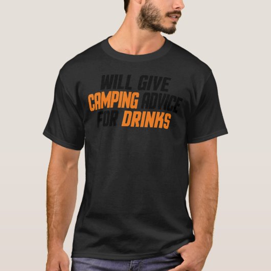 キャンパー与えウィルキャンプアドバイス Tシャツ (正面)